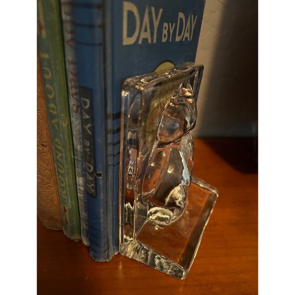 VTG Crystal Clipper Sailing Ship Schooner Bookends New Martinsville 3D Maritime - Picture 2 of 14